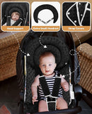 Infant Car Seat Insert with Removable Cushion for Baby Preemie Newborn Infant, Reversible carseat Insert Head Body Support Fits for Stroller, Baby Swing, Rocker, Bouncer, Bassinet - Black by TinyTreasures Baby Boutique
