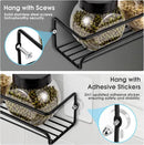 ROFAY Spice Rack Organiser, 4 Pack Wall Mounted Tier Shelf with Adhesive Sticker & Screws for Spices, Herbs, Jars and Other in Cupboard/Kitchen/Cabinets/Pantry by CozyNest Decor