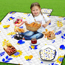 Poedist Extra Large Picnic Blanket Waterproof,80"x 80"Foldable Machine Washable Beach Blanket,Outdoor Blanket for 6-8 Adults,Suitable for Indoor Crawling,Park Beach,Camping,Hiking,Family Travel(Mini by TinyTreasures Baby Boutique