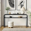 BECHAEO 59-Inch Long Console Table, 2-Tier Thickened Narrow Entryway Table, Farmhouse Console Tables Behind Couch, Retro Industrial Hallway Accent Tables for Living Room, Entrance by CozyNest Decor