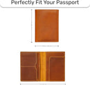 HIFA Leather Passport Holder, Handmade Passport Cover with Card and Ticket Slot - Genuine Leather, Elegant Design, Easy Access - Passport Case, Passport Wallet, Passport Holder by TinyTreasures Baby Boutique