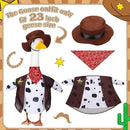 Cowboy Goose Outfits for 23'' High Cement or Plastic Porch Lawn Goose Clothes for Yard(Brown Cowboy) by GreenHaven Gardens