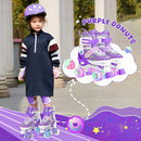 PAPAISON Adjustable Roller Skates for Girls Illuminating Wheels, Kids Toddler Rollerskates Ages 4-6 5-8 8-12 by TinyTreasures Baby Boutique