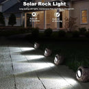 Outdoor Solar Rock Light, Waterproof LED Solar Spotlight, Garden Landscape Lights, Decorative Garden Rock Lights for Paths, Sidewalks, Patio and Landscaping - 2 Pack by GreenHaven Gardens