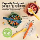 KeaBabies Silicone Baby Spoons, Self Feeding 6-12 months - 3-Pack Baby Weaning Eating Utensils, Toddler First Food Training Spoon, Infant, Kids Feeding Supplies Essential Set,Dishwasher-safe (Valiant) by TinyTreasures Baby Boutique
