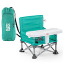 Bright Starts Pop 'N Sit Portable Booster, Indoor/Outdoor Use, Floor Seat with Feeding Tray, Teal, 6 Mos - 3 Yrs by TinyTreasures Baby Boutique