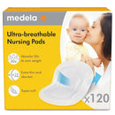 Medela Ultra-Breathable Nursing Pads, Highly Absorbent, Super Soft, Discreet Design for Comfortable Wear, Pack of 120 by TinyTreasures Baby Boutique