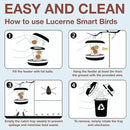 SWISSINNO No Mess Bird Feeder Lucerne Smart Birds for Fat Balls - Feed Birds, not mice & Rats! Robust & Reliable for Hanging - Made in EU - Light Blue by CozyNest Decor