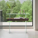 ivinta Glass Console Table with Storage, 39.4" Modern Sofa Table for Living Room, Foyer, Hallway, Bedroom 5101 (Dark Brown) by CozyNest Decor