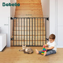 Babelio 26-43" No Bottom Bar Baby Gate for Babies, Elders and Pets, 2-in-1 Hardware Mount Dog Gate for The House, Stairs and Doorways, with Large Walk Thru Door, Black by TinyTreasures Baby Boutique