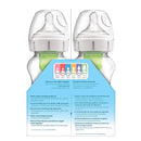 Dr. Brown's Natural Flow Anti-Colic Options+ Wide-Neck Baby Bottles, 9 oz/270 mL, with Level 1 Slow Flow Nipple, 4 Pack Good Morning/Good Night Gift Set by TinyTreasures Baby Boutique