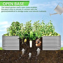 FRIZIONE 2pcs 9 in 1 Tall 8x2ft Galvanized Raised Garden Bed Outdoor,Steel Garden Bed for Vegetables,Above Ground Garden Box for Flower,Metal Raised Beds for Gardening by GreenHaven Gardens
