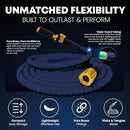 TITAN Flexible Garden Hose 15FT – Ultra Lightweight, Heavy Duty Water Hose with Brass Fittings & Jet Nozzle – Kink-Free, Non-Expanding, Durable Fabric Hose for Yard, Lawn, Car Wash, Outdoor Use by GreenHaven Gardens