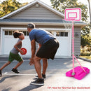 Tsomtto Toddler Basketball Hoop for Girls Pink Goals Adjustable Height 2.9ft-6.2ft Portable Kids Indoor Outdoor Play Outside Backyard Toys 3 4 5 6 Year Old Girl Birthday Gift by TinyTreasures Baby Boutique