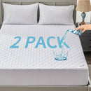 BEDLORE 2 Pack Waterproof Mattress Protector, Full Size Mattress Pad with Deep Pocket Fitted Up to 6-15 inches, Soft Noiseless Single Bed Mattress Cover for Bedroom, Dorm Room (White) by TinyTreasures Baby Boutique