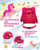 Backpack with Leash for Kids-Anti Lost Walking Toddler Leash-Unicorn design-for 1-4 Years Old Girls by TinyTreasures Baby Boutique