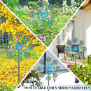 Peacock Wind Spinner Outdoor, Standing Wind Sculpture Yard Art Decorations, Metal Windmill for Patio Lawn & Garden Decor (2pcs-Blue Green) by GreenHaven Gardens