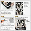 SIGNWIN 60"x72" Extra Large Framed Wall Art Black and White Abstract Geometric Design, Minimalist Modern Print for Home Living Room Bedroom Decor (Frame Assembly Required)