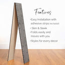 Height Ruler for Wall - Child Height Wall Chart, Height Chart for Kids Growth Chart for Wall Growth Chart Wood, Wooden Growth Chart for Wall - Gray w/Inches - 63"x5.75" by TinyTreasures Baby Boutique
