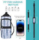 25/32/40/64oz Water Bottle Bag Holder Carrier-Insulated Crossbody Sling Case Sleeve with Strap & Pockets for Men Women Gym Cycling Travel Walking Hiking Camping by TinyTreasures Baby Boutique