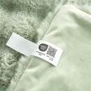 Cozy Bliss Faux Fur Throw Blanket for Couch, Fuzzy Soft Plush Thick Bubble Blanket for Sofa Bedroom Living Room, 108 * 90 Inches Sage Green by CozyNest Decor