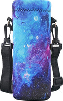 RICHEN Neoprene Water Bottle Carrier Bag with Adjustable Shoulder Strap,Insulated Water Bottle Cover for Stainless Steel/Glass/Plastic Bottles by TinyTreasures Baby Boutique