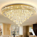 Modern Crystal Chandeliers for Living Room Ceiling Light Fixture LED Dimmable Lamp with Remote Pendant Lighting Flush Mount Ceiling Light for Dining Room Bedrooms Foyer by CozyNest Decor