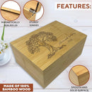 Personalized Tree of Life Box - Keepsake Box Engravable, Wooden Wedding Gift Anniversary for Couple, Bamboo Wood Decorative Chest, Handmade Memory Boxes with Custom Hidden Message, 11x8x4.75 in by TinyTreasures Baby Boutique