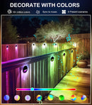 DLRA03 6 Pack 3W RGBCW Color Changing 2700K-6500K Round Waterproof LED Stairs Half Moon Deck Light Fixture by Kings Outdoor Lighting