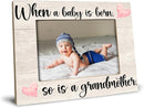 Baby Picture Frame, Ultrasound Picture Frames, When a Baby is Born So is a Grandmother, New Grandmother Gifts First Time 2025, Photo Frame 4x6(cream-coloured) by TinyTreasures Baby Boutique