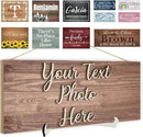 Custom Wood Sign Prsonalized Text Business 3D Home Decor, Personalized Rustic Plaque Board Hanging Wooden Name Sign for Wall Art, Customized Signs Plank Decoration Gifts for Wedding Family Farmhouse Kitchen, Rectangle by CozyNest Decor