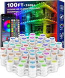 100FT Permanent Outdoor RGB Lights,Waterproof Smart LED Eaves Lights with App/Remote Control,for Christmas and All Holiday Decor,Daily and Accent Lighting,House Roof and Garden Lighting by GreenHaven Gardens