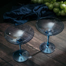 Champagne Coupes 12oz -  (2, Cobalt Blue)