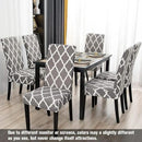 JQinHome Chair Covers for Dining Room 6 Pack, High Stretch Removable Washable Parsons Chair Slipcover for Home Party Hotel Wedding Ceremony (Grey White) by CozyNest Decor