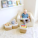 NaturalCozy Storage Cubes 9”x9”x7”Cotton Rope Woven Baskets for Organizing 3-Pack | 9 Inch Cube Storage Bin | Small Basket for Shelf Nursery, Pantry, Decorative Plant, Bathroom Closet, Toy Gift by TinyTreasures Baby Boutique
