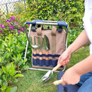 Garden Folding Gardener Stool with Gardening Tools Insulation Garden Bags Plus 5 Garden Tools and Gardening Kneeler Ideal Gift for Mother's Day/Father's Day (Navy Blue) by GreenHaven Gardens