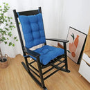 BUYUE Chair Cushion Set for Rocking Chair, Back Pillow & Seat Cushion with Ties, Original Woven Fabric Non-Slip Chair Pads for Elderly Sitting, Blue by CozyNest Decor