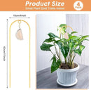 Zopeal 4 Pack Small Metal Plant Trellis Indoor 17 Inch Mini Gold Garden Trellis Potted Plant Support Stake Houseplant Trellis with Agate for Indoor Outdoor Climbing Plants Vine Flower Pot Plant Decor by GreenHaven Gardens