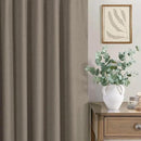 Brown Blackout Curtains 90 Inch Length Thick Linen Patio Drapes for Insulated Sliding Glass Doors Cute Curtains for Nursery Bedroom Aesthetic Modern Farmhouse Decor Back Tab 2 Panels Set 7.5 ft Long by CozyNest Decor