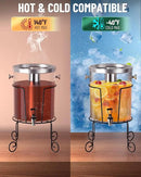 Wantjoin Beverage Dispenser With Stand - 2 Gallon Drink Dispenser With Stand Juice Dispensers For Parties, Ice Core, Spigot, Visible Container For Lemonade, Cocktail, Sangria, Punch, Events, Buffet by CozyNest Decor