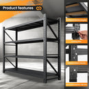 79” W Garage Shelving Heavy Duty, 7000LBS Metal Storage Shelves, 4 Tier Storage Rack Shelf, Steel Industrial Shelving, Adjustable Standing Shelf for Basement/Warehouse 79" W x 24" D x 79" H, Black by GreenHaven Gardens