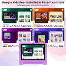 Kids Tablet 10.1 inch Android 14 Octa-Core 64GB 6000mAh Kids Space Parental Control 1280 * 800 HD Touchscreen Shockproof Case Dual Camera Gift for Toddler Children (Purple) by TinyTreasures Baby Boutique