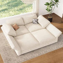 HONBAY Modular Sectional Couches with Storage Corduroy Sleeper Sofa Modular Sectional Couches for Living Room,Beige by CozyNest Decor