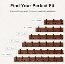SKOLOO 30-Inch Cherry Wood Coat Rack Wall Mount with 5 Triple Hooks - Ideal for Family Entrances, Classrooms, and Pet Supplies Storage - Perfect Coat Hooks for Wall by CozyNest Decor