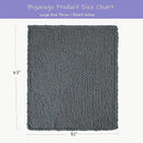 Bigacogo Chunky Knit Throw Blanket for Couch, 51x63 inches, 100% Hand Knitted with Thick Jumbo Chenille Yarn, Cozy Soft Large Rope Knot Cable Crochet Blankets for Sofa Bed Living Room, Iron Gray by CozyNest Decor