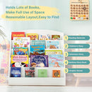 TOETOL 5-Tier Kids Bookshelf - Toddler Book Display Shelves for Classrooms, Playrooms, and Nursery - Wooden Children Book Rack (White) by TinyTreasures Baby Boutique