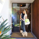 Mibao Front Door Mat, Dirt Trapper Welcome Mat for Outdoor Indoor, Non-Slip Waterproof Doormat, Durable Machine Washable Low Profile Entry Rug for Back Door Outside Patio Porch, 48" x 24", Brown by CozyNest Decor