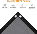 VICLLAX Shade Fabric Sun Shade Cloth with Every 2 FT Grommets for Patio Garden Pergola Cover Canopy 10x12 FT, Grey