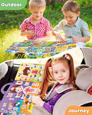 Reusable Sticker Book for Toddlers 2-4 Years, Stickers for Kids, Toddler Sticker Book Ages 1-3, Toddler Craft Activities, Toddlers Travel Toys Ages 2+ Boy Girl Birthday Gifts by TinyTreasures Baby Boutique