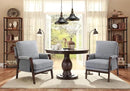 Modern Accent Chair for Living Room Mid Century Arm Chair Upholstered Bedroom Chair Comfy Lounge Chair with Solid Wood Frame, Grey by CozyNest Decor